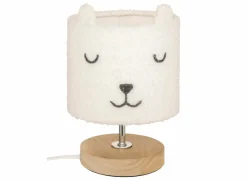 Tafellamp Kids Toxey Ø15xH23cm - bouclé - wit