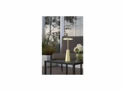 Tafellamp Piccola LED H28cm staal geborsteld geelkoper