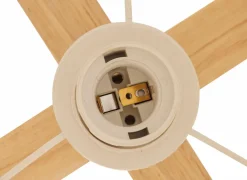 Tafellamp Rafa Ø18xH37cm - hevea & PVC - beige & naturel