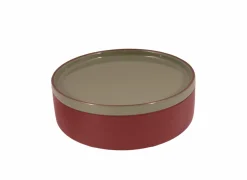 Tapas schaaltjes Sharing Ø20cm - keramiek - iceberg green & vintage marroon set van 2