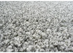 Tapijt Twister 80x150cm - polypropyleen - wit & zilver