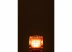 J line Theelichthouder Gestreept H8cm