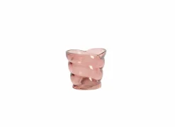 Theelichthouder Malea H9cm - glas - roze
