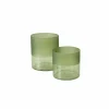 Theelichthouder Meredith set van 2 - glas - groen