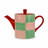 Theepot 0,85L - stoneware - multicolor
