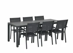 Tuinset Breeze 200x90cm met 6 tuinstoelen Prayer