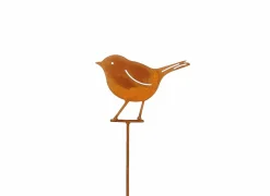 Tuinsteker Vogel H145cm - metaal - roest