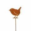 Tuinsteker Vogel H145cm - metaal - roest