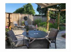 Tuintafel Shore Ø90cm - aluminium - antraciet