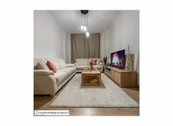 Tv-meubel Amarillo 160cm - eik massief & fineer & decor - naturel