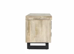 Tv-meubel Boqueria 180cm - mango massief & metaal - naturel