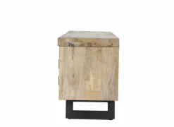 Tv-meubel Boqueria 180cm - mango massief & metaal - naturel