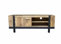 Tv-meubel Chaparral 125cm - mango massief - naturel & zwart
