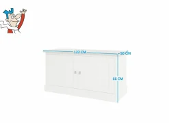 Tv-meubel 122cm - decor - lariks & bruine eik