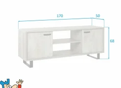 Tv-meubel Como 2 170cm - melamine - humus eik