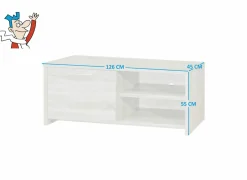 Tv-meubel Enzo 126cm - decor - eik sonomagrijs