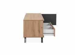 Tv-meubel Medan 138cm - melamine - artisanale eik