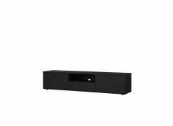 Tv-meubel Media 177cm - melamine - zwart