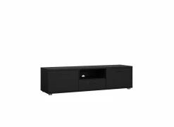 Tv-meubel Media 148cm - melamine - zwart