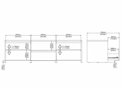 Tv-meubel Next 179cm - decor - wit & jackson hickory