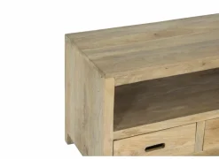 Tv-meubel Ploutos 89cm - mango massief - naturel
