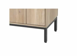 Tv-meubel Polar 145cm - eik massief & fineer & decor - naturel