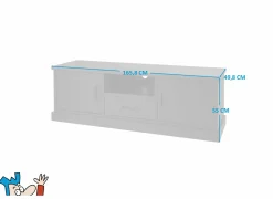 Tv-meubel Raphael 166cm - melamine - NOX