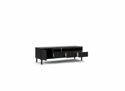 Tv-meubel Roomers 156cm - decor - zwart & walnoot