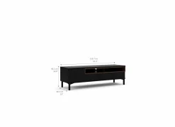 Tv-meubel Roomers 156cm - decor - zwart & walnoot