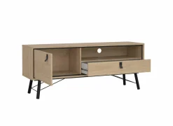 Tv-meubel Ry 151cm - decor - bruin & zwart