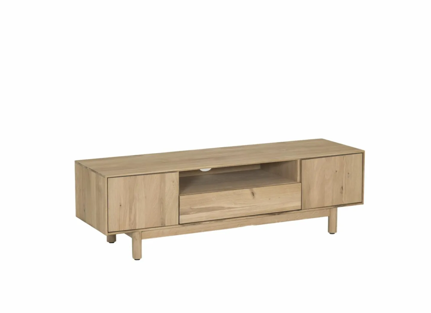 Tv-meubel Summer 150cm - eik massief & decor - naturel