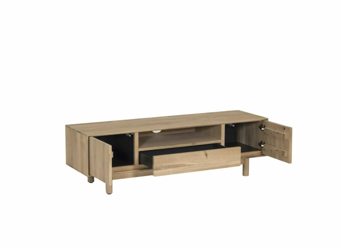 Tv-meubel Summer 150cm - eik massief & decor - naturel