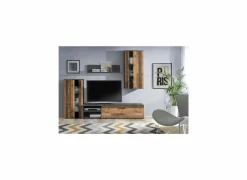 Tv-wandmeubel Arantus 213cm - decor - old wood & beton