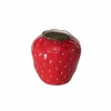 Vaas Aardbei H16cm - keramiek - rood