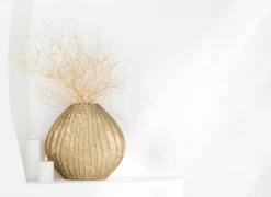 Vaas H37cm - RVS - goud