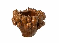 Vaas Karpo H16cm - keramiek - bruin