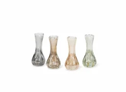 Vaas Ø9x17cm - glas - bruin