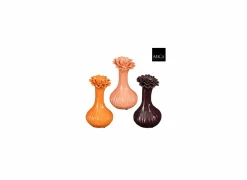 Edelman Vaas Yvke H23cm - keramiek - paars/roze/oranje