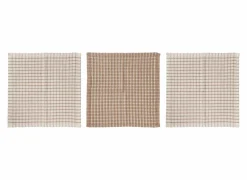Cosy & Trendy Vaatdoek Stoff 17x17cm - katoen - zand set van 3