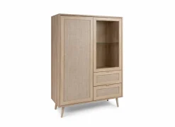 Vitrinekast Bali 103cm - melamine - sonoma eik