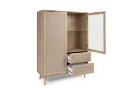 Vitrinekast Bali 103cm - melamine - sonoma eik