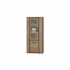 Vitrinekast Elio 85cm - melamine - French oak