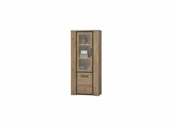 Vitrinekast Elio 85cm - melamine - French oak