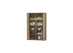 Vitrinekast Elio 133cm - melamine - French oak