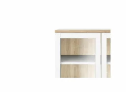 Vitrinekast Roomers 89cm - decor - witte eik