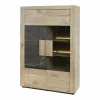 Vitrinekast Sacha 120cm - melamine - canyon oak & marble