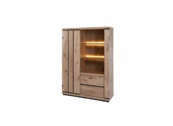 Vitrinekast Stefan 130cm - decor - canyon oak