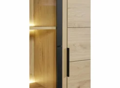 Vitrinekast Toby 120cm - melamine - castella oak