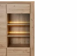 Vitrinekast Uri 128cm - decor - hudson oak