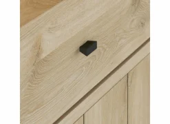 Vitrinekast Valencia 240cm - melamine - lichte eik